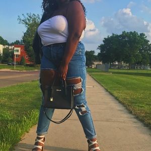 Plus Size High Waist Boyfriend Jeans